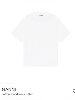 Ganni White Short Sleeve Tee